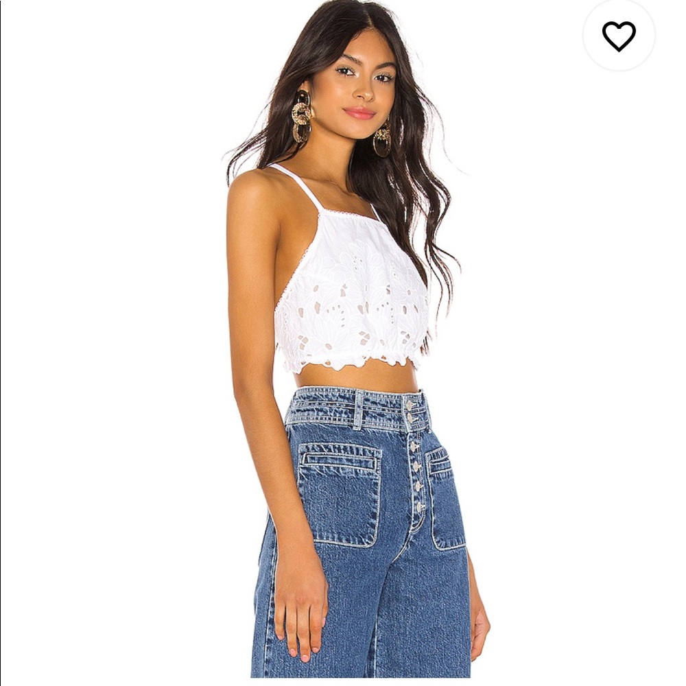 Free People June High Neck Bralette in White - Picture 2 of 7